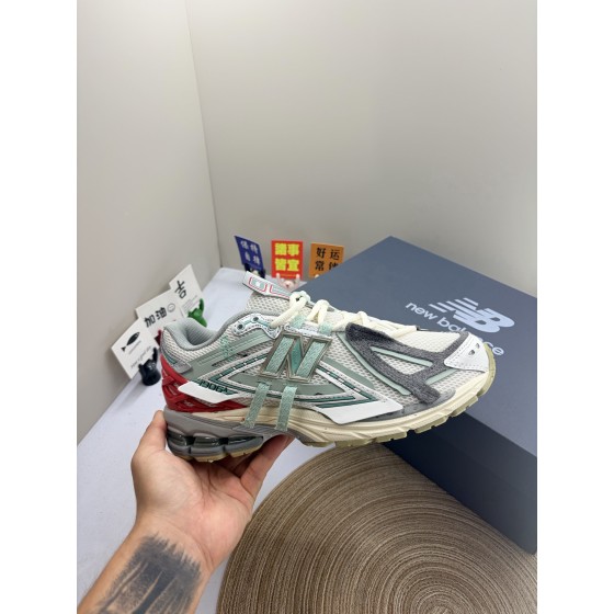 New Balance 1906A — Comfortable Fit, Mesh & Synthetic Leather Running Shoes (Unisex) — Beige/Green — Sizes: 36–45 (Including Half Sizes)